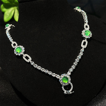 VISING Jewelry Chrysoprase Versatile Chain Necklace Luxurious Exquisite and Elegant S925 Silver