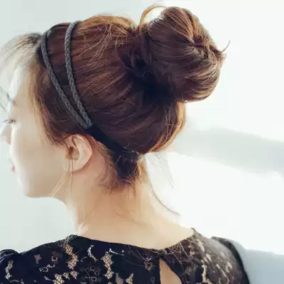 Pink Age Korean natural ball hair hair wig female flower bract head plate hair fluffy Hairband style large