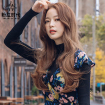 Pink era wig Female U-shaped half-head micro-curly long hair Fluffy hair extension Open half wig half head cover New product