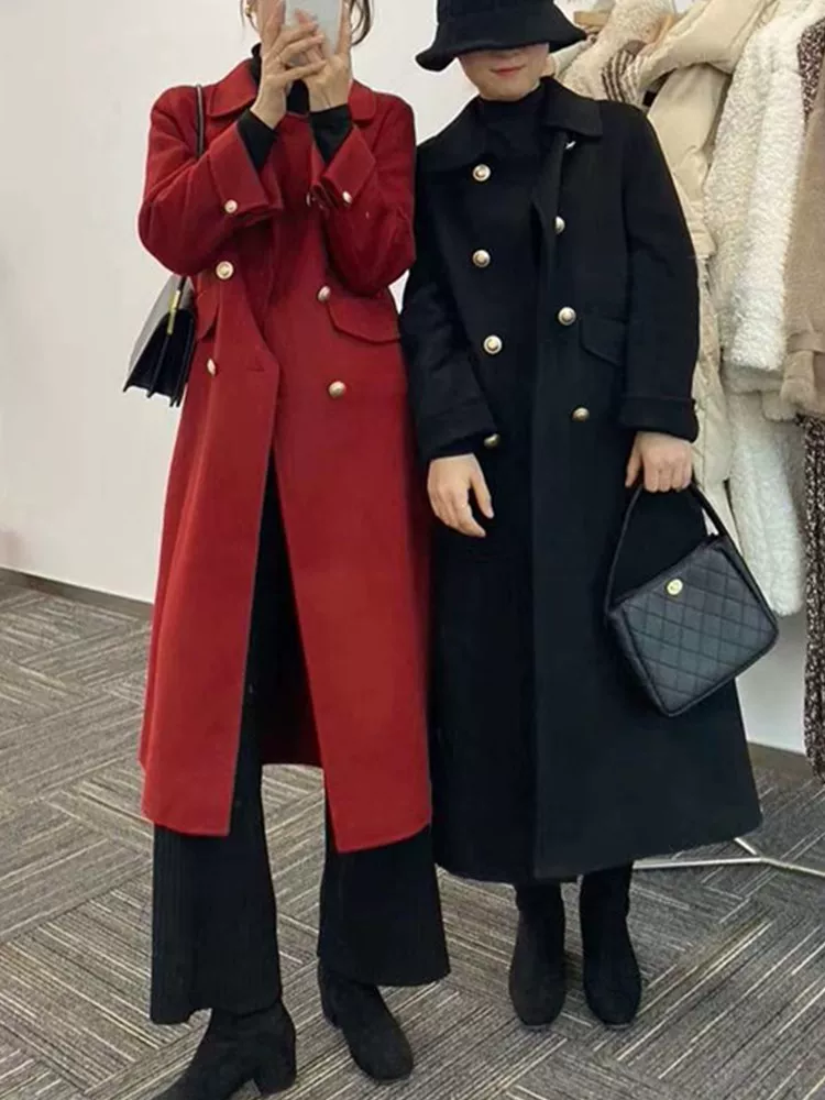 Woolen coat, woolen down jacket, plus size, 2023 collection, Korean style, oversize, increased thickness