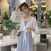 Summer women's lace-up short thin coat chiffon coat very fairy sunscreen coat with cardigan small shawl women