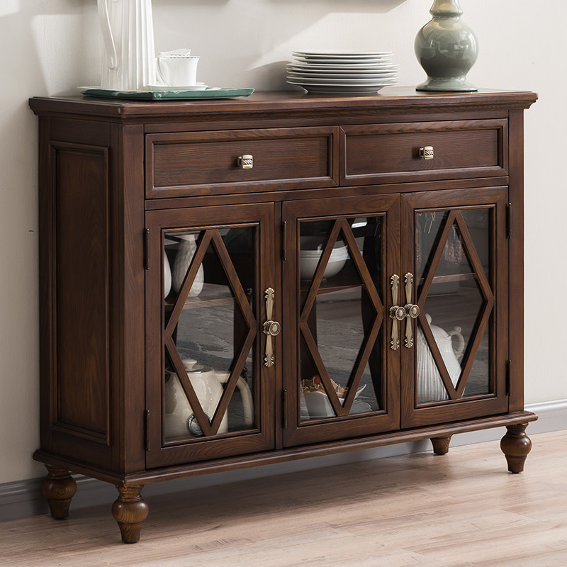 American Dining Cabinet Solid Wood Disposal Cabinet Eurostyle Wine Cabinet Brief Kitchen Side Cabinet Tea Water Cabinet Bedroom TV Cabinet