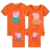 Trẻ em heo đất Peppa áo thun cotton ngắn tay Gia đình Peppa Peppa heo đất dịch vụ lớp học mùa hè mẫu giáo - Trang phục dành cho cha mẹ và con