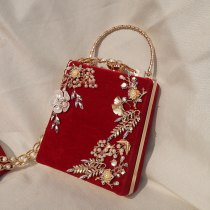 Late chanting original pure handmade design Sensation Lip Gold Wedding Bag Bridal Bag Lady Red Bag Handbag woman