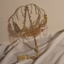 Late Yin original bride Group fan ancient style Chinese New hollow fan costume beautiful photo accessories wedding fan
