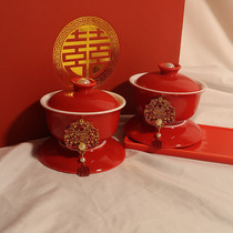 Evening original pure handmade antique wedding tea cup to bowl Cup cup tea set Dowl wedding