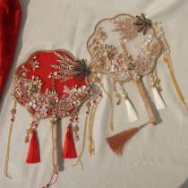 Bride hands flowers Chinese Xiuhe Xiu Xiangxi fan fan wedding fan married manual DIY fan wedding fan