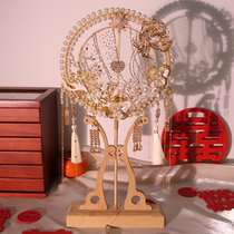 Wedding Hufan Bride New Chinese Wedding Champagne Flash Scene Photography Projects DIY Xiuhe Fan Little Red Book