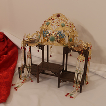 New Chinese style old style Han wedding fengguanxia clothing bride marriage headdress Chinese wind flower marry marital accessories