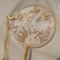 Ancient wind group fan bridal knot wedding show and fan Chinese out of hand to hold handmade diy material bag finished joy fan