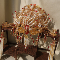 Xiuhe headdress bride 2021 new flow of Su Steps Shake Fengguang atmosphere Chinese Xiuhe clothing Han Ming style style of antique style