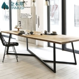 Nordic Retro Iron Loft Industrial Wind Wood Desk Desk Conference Conference Conference Conference Workbenquet Creative Long Table Stable