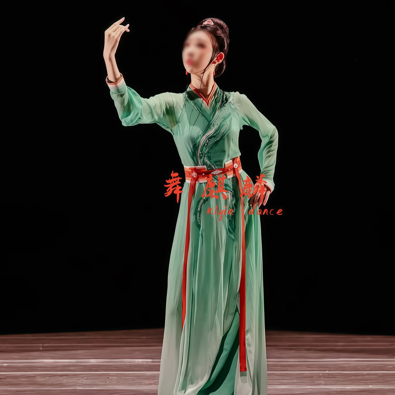 New Classical Dance Costume "Yue Xi Ci" Same Style Stage Performance Outfit for Women, Chinese Style Performance Attire for Art Exams New Classical Dance Costume "Yue Xi Ci" Same Style Stage Performance Outfit for Women, Chinese Style Performance Attire for Art Exams