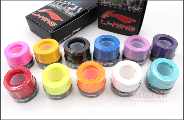 Li Ning cầu lông vỗ tay nhựa vợt tennis cần câu với mồ hôi thấm thấm mịn dính mỏng không trượt chịu mài mòn GP1000 vợt fleet
