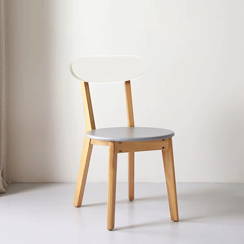 Nordic style solid wood dining chair dining table chair back simple modern restaurant butterfly chair home desk chair