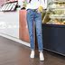 Quần jean nữ mùa xuân 2018 mới và quần lửng nữ 9 điểm hạ eo cao Phiên bản Hàn Quốc của quần ống suông nữ mỏng mùa hè - Quần jean quần jean nữ ống rộng Quần jean