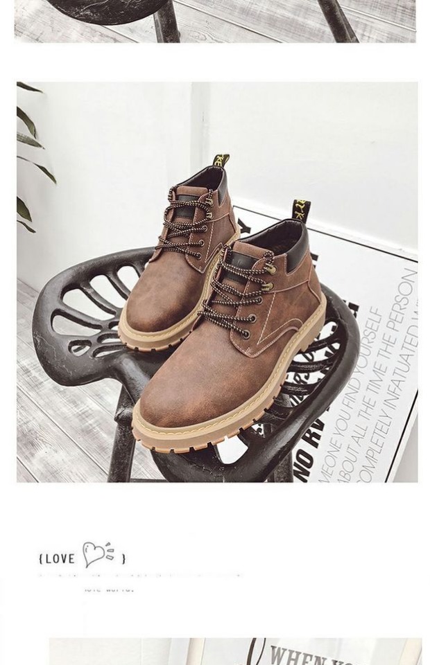 Martin ủng nam booties trong giày tuyết cao giúp dụng cụ da ủng Giày retro nam mùa đông cộng với nhung thủy triều giầy da