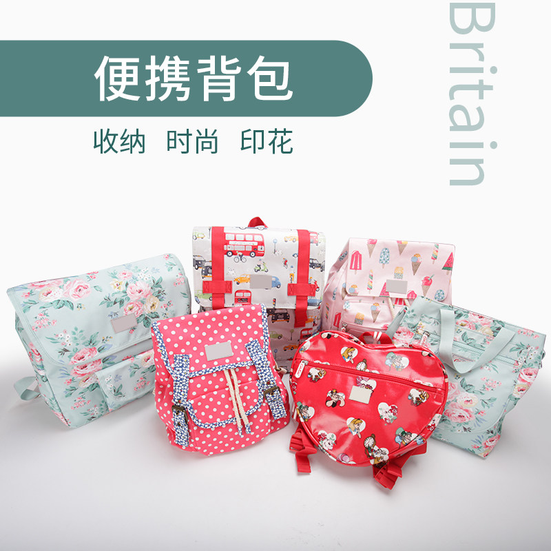 Foreign trade export British children's backpack oil cloth bag clearance processing student school bag handbag full waterproof backpack