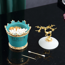 Pressing creative light luxury toothpick box Nordic living room cotton skeg restaurant household toothpick tube personality storage box