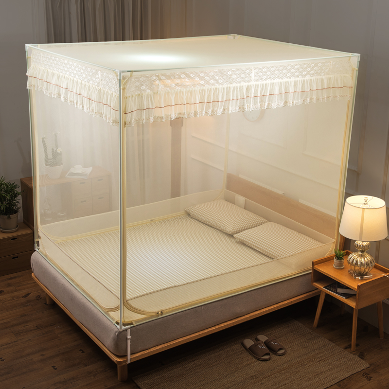 Mosquito net anti-fall children free installation 2021 home 2022 new high-end back-to-bottom full-bottom baby to prevent falling out of bed