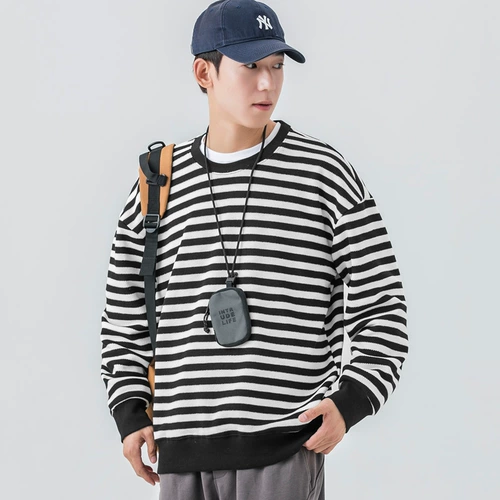 Демисезонная толстовка, утепленный японский ретро базовый приятный телу лонгслив, оверсайз, высокий воротник