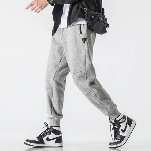 Демисезонные штаны, утепленные повседневные брюки, оверсайз, на шнурках