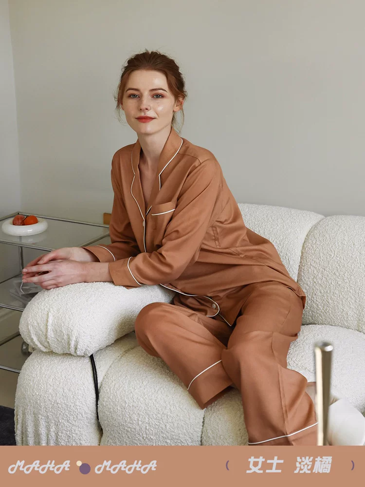 EnluoHome смесь хлопка Tencel шёлк женские пары пижама весна и осень помолвление свадебная домашняя одежда на длинный рукав