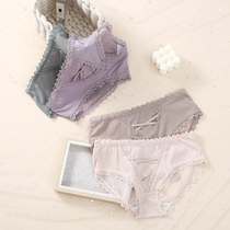 Panties women sexy lace Ice Silk graphene cotton crotch breathable breifs womens bottoms transparent mesh