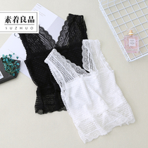 Summer white small camisole anti-light bandeau lace base inside the student underwear girl short chest wrap