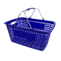 Supermarket shopping basket iron handle shopping basket metal handle basket carrying wine basket warehouse sorting basket large thick basket