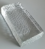 Solid hot-melt glass brick partition wall transparent crystal brick hotel honeycomb pattern hot-melt glass brick in stock