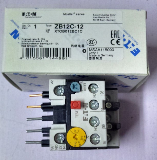  Eaton Moeller Thermal Relay ETN Moeller ZB12C-6 -12 Thermal Protector Z00C