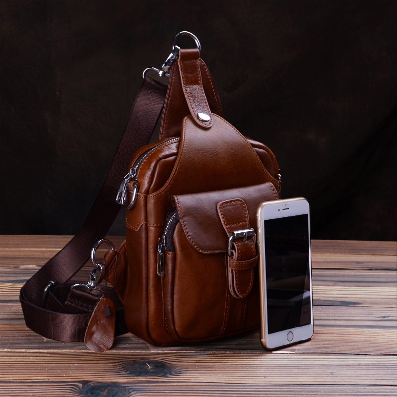 2020 New Brock Men Leather Head Lily Shoulder Slip Bag Han Little Bag Han Edition tide bag bag bag bag bag bag bag bag tide bag bag bag bag bag tide small bag bag bag in 2020