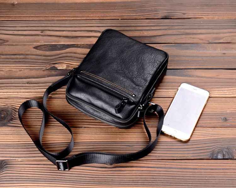 New da Messenger lớp tiêu đề túi túi túi người đàn ông vai nam gói da phần dọc kinh doanh bình thường triều ba lô - Túi của con người túi xách vascara