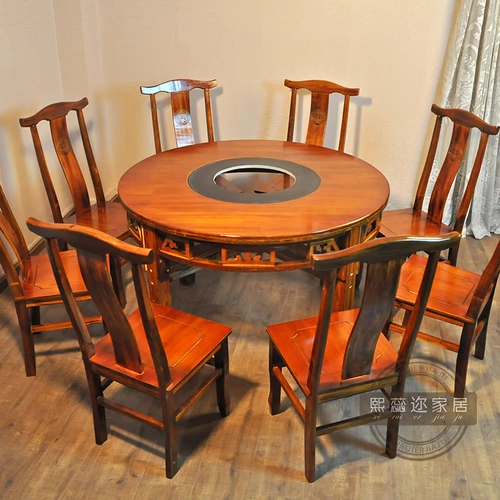 Производитель индивидуальные мраморные столы с горячим горшками и стульственная батарея с разжиженная газовая плита сплошной деревянный шкаф