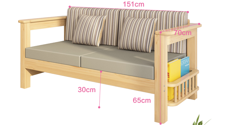 đồ gỗ vững chắc phòng khách nhỏ gọn sofa góc chaise ba di động và có thể giặt vải ghế sofa căn hộ nhỏ thông - Ghế sô pha ghế đơn