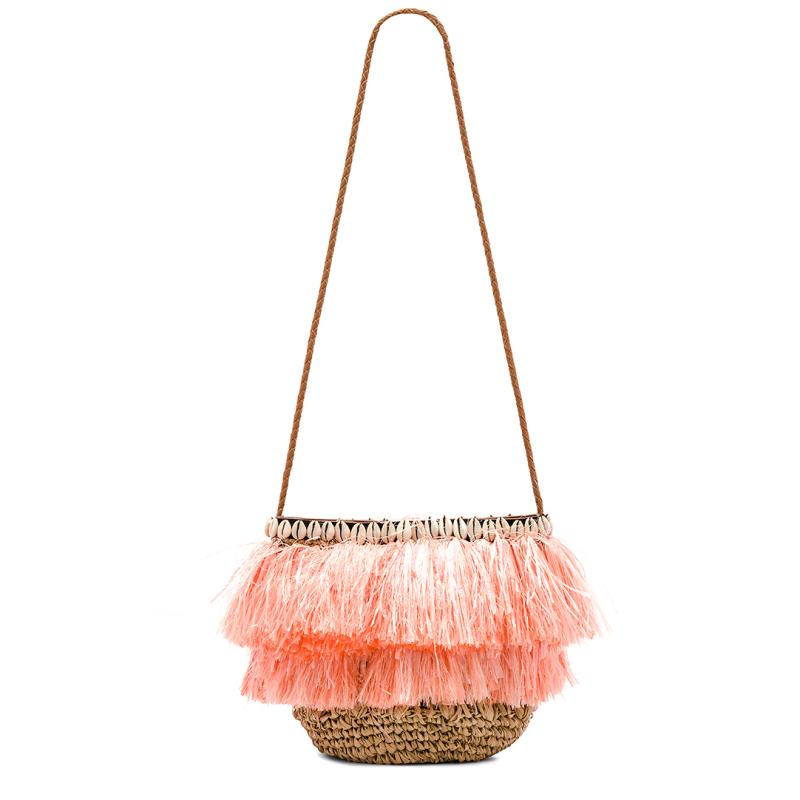 Spot discount US Cleobella shell streaming Sugrass woven bag italics satchel holiday