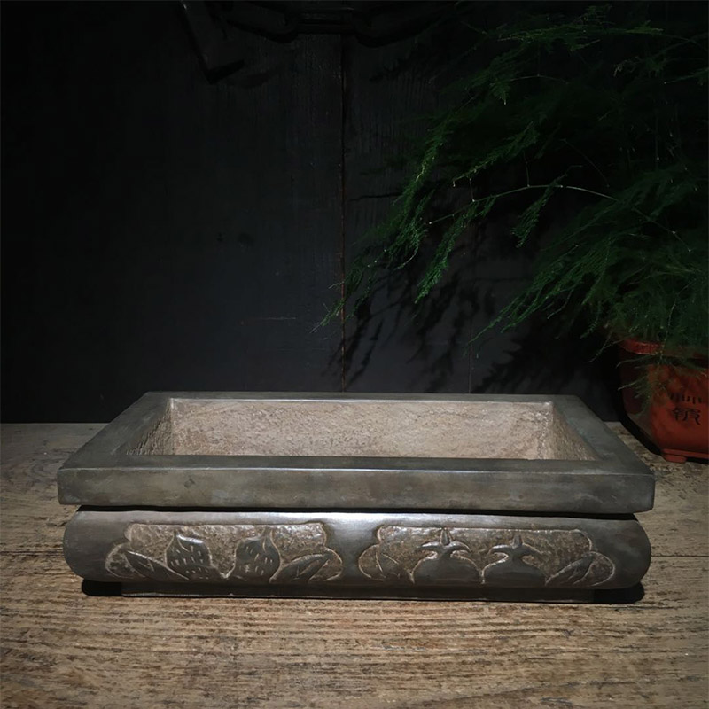 Antique Ancient Play Old Stone Carving Old Stone Tool Shanxi Qingshidori Dorko Dorson Stone Basin Vintage Chen Design and Play Collection-Taobao