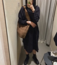 2019 Original homemade warm brown yellow checkered lace-up shoulder bag chic cloth bag