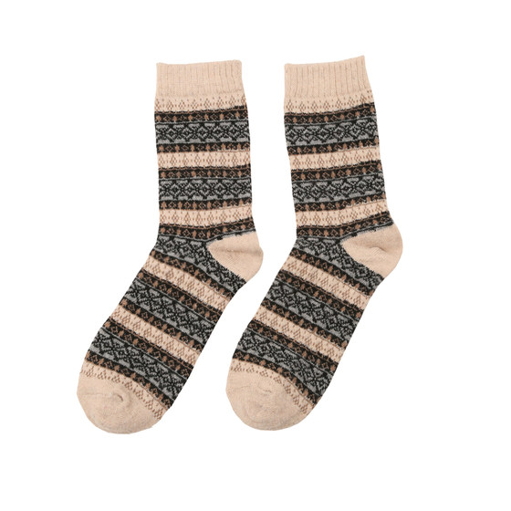 Mijinola new autumn and winter men's personalized warm wool socks retro thickened ethnic style mid-length socks