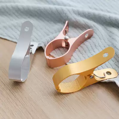 Aluminum alloy large clip drying quilt windproof fixed cotton clip drying rack household stainless steel large clothes hanger