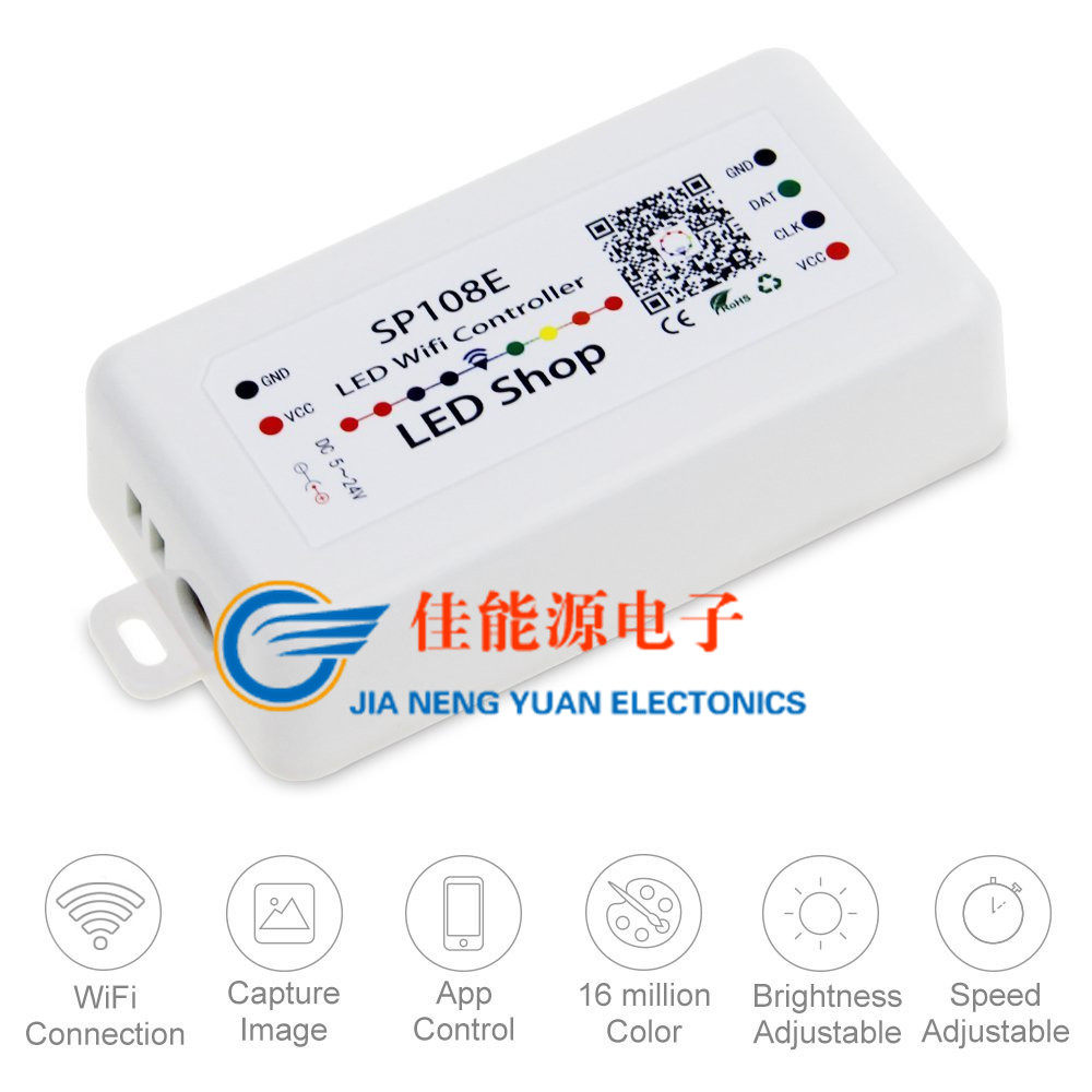 SP108E LED magic light with bluetooth mobile phone APP controller WS2812B2811wifi controller 12v