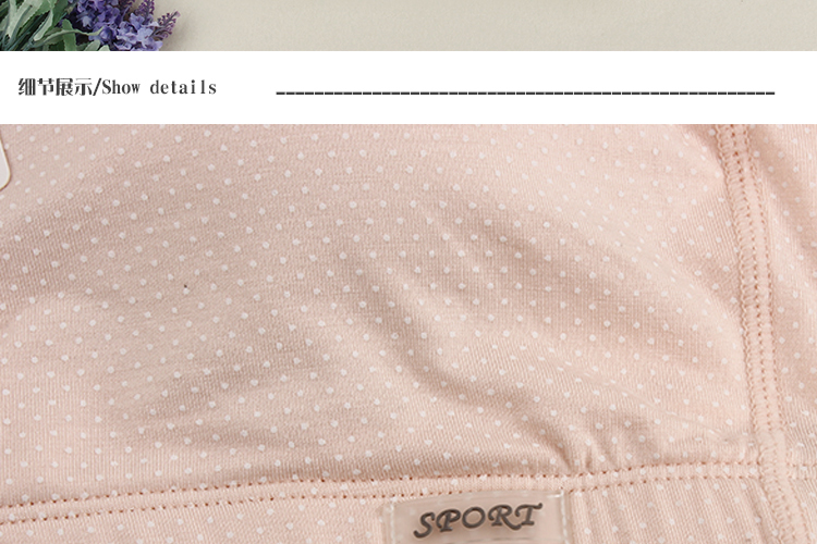 Quần lót trung niên và cũ kỹ Quần lót nữ bằng vải cotton mỏng không có vòng thép áo mẹ cỡ lớn cup bra mùa hè thời trang nữ