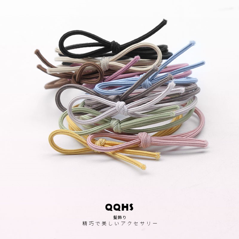 Hair Ring Lady Brief Hair Circle Knotted Adult Zal Hair Rubber Band Cute Little Leather Set Mesh Red Little Leather Gluten High Bomb