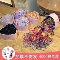 South Korea disposable black rubber ring rubber band Net red small head rope hair rope tie hair simple Hairband female headwear