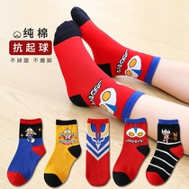 Childrens online red socks Chaochio Children Sox ins South Korean New Year Spring and Autumn Autumn Thick middle-barrel CUHK Scout Girl Child Autumn Winter