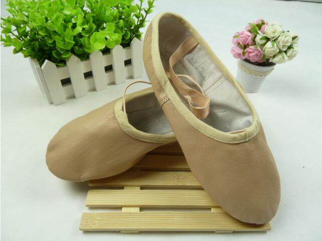 Central Ballet Dancer Dance Star Double Bottom Soft Bottom Dance Shoes Practice Shoes (cow leather)