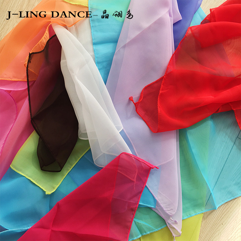 Jiaozhou Yangge handkerchief hand yarn dance handkerchief small square towel dance hand yarn Chiffon yarn Jiaozhou Yangge Ocean Yangge