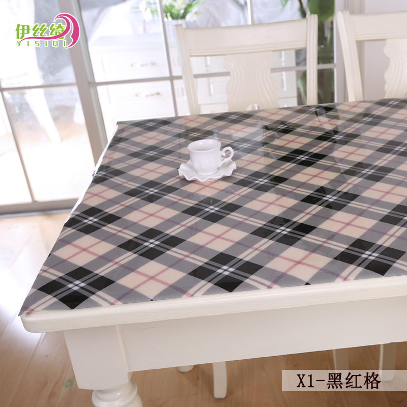 Hình chữ nhật vải bảng mat bảng PVC miếng nhựa mềm nước và không thấm dầu tấm kính pha lê khăn trải bàn dùng một lần - Khăn trải bàn tấm trải bàn nhựa