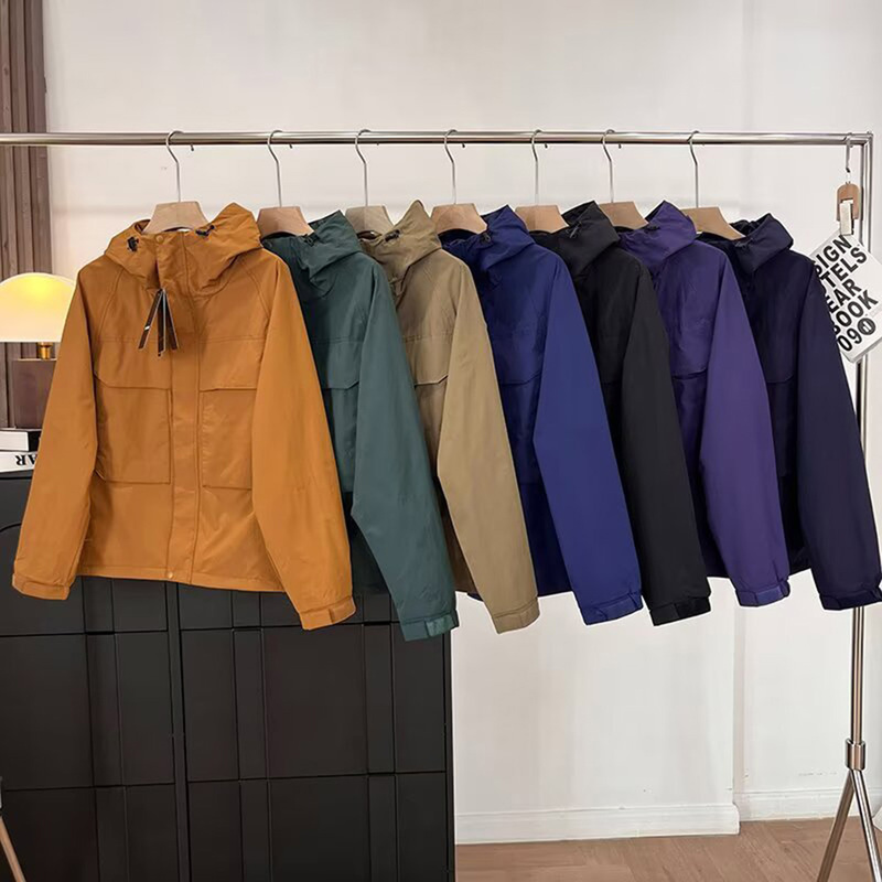 Japanese Style Men's and Women's Windproof Hooded Jacket, Loose Outdoor Casual Workwear Jacket 482213/478231